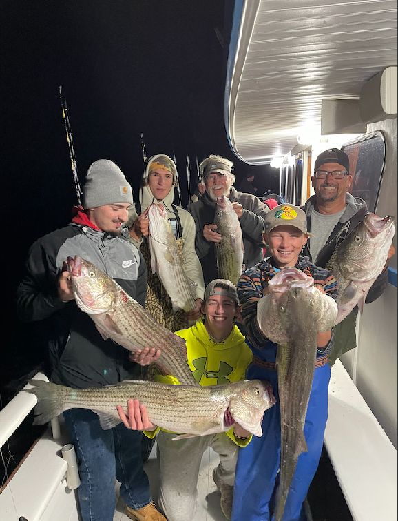 Montauk Full Moon Striped Bass Fishing